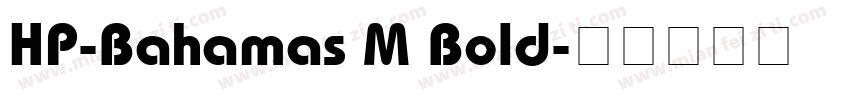 HP-Bahamas M Bold字体转换
